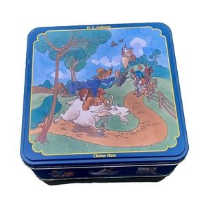 HC Anderson tin can “Clumsy Hans” coronet cake company 6 1/2 x 6 1/2 x 2